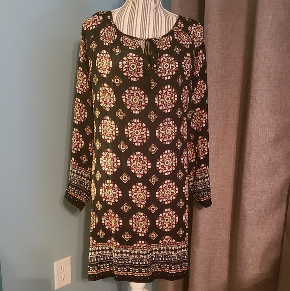 RD Style Dresses & Skirts - Crinkle Peasant Tunic Dress